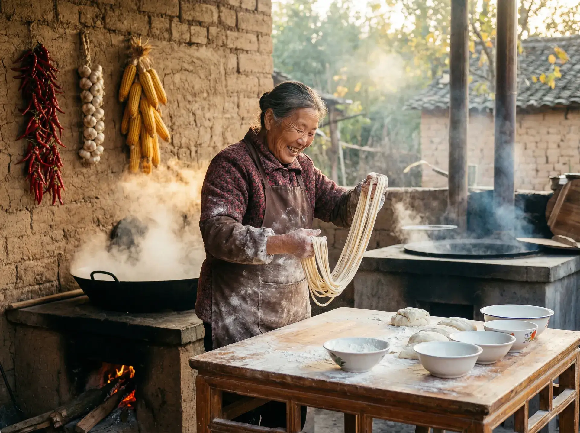 农家大嫂手擀面 - 天堂网在线 乡村美食